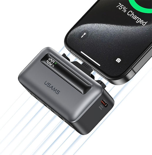 Usams CD233 Power Bank 4500mAh 20W Power Delivery Grau