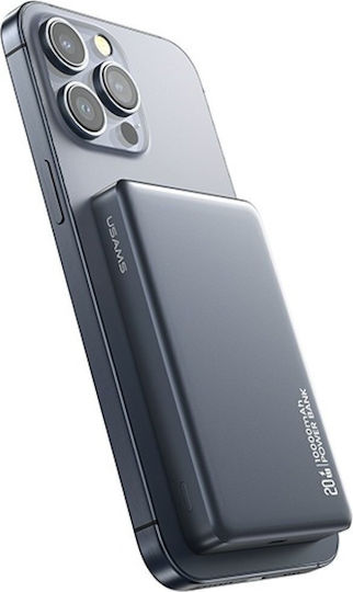 Usams CY Series CD242 MagSafe Power Bank 10000mAh 20W με Θύρα USB-C Titanium