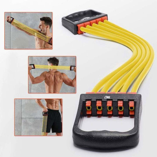 5 String Resistance Band Siks Fitness Workouts Rubber Yellow
