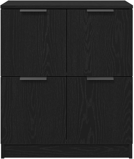 Μπουφές Ξύλινος Μαύρος Δρυς 60x30x70cm