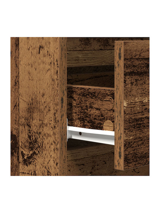 Sideboard made of Solid Wood & Metal with Drawers Earthy Wood 60x35x70cm