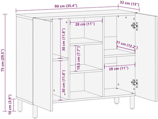 Μπουφές Acacia 90x33x75cm