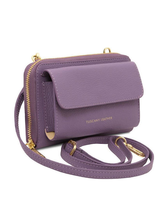 Large Leather Women's Wallet Travel Lilac