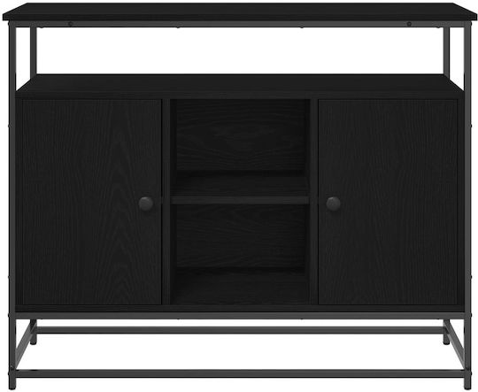 Мебели за съхранение от дърво & метал Black Oak 100x35x80см