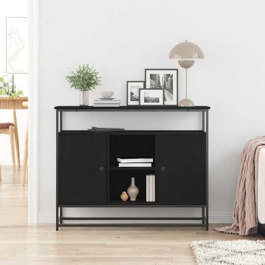 Мебели за съхранение от дърво & метал Black Oak 100x35x80см