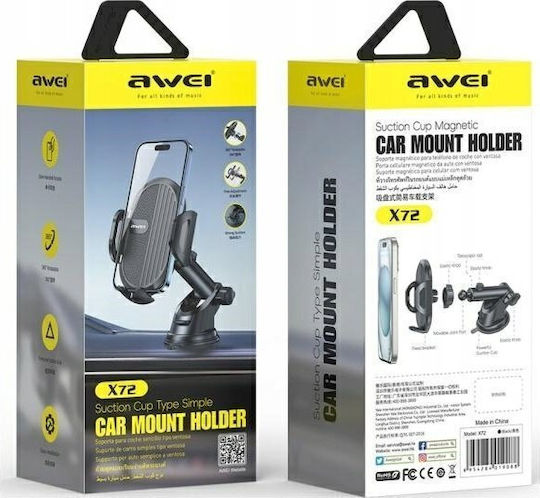 Awei Car Mobile Mount with Adjustable Hooks Black