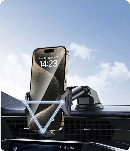 Awei Car Mobile Mount with Adjustable Hooks Black