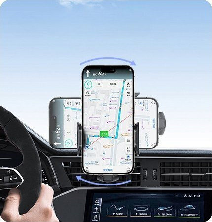 Awei Car Mobile Mount with Adjustable Hooks Black