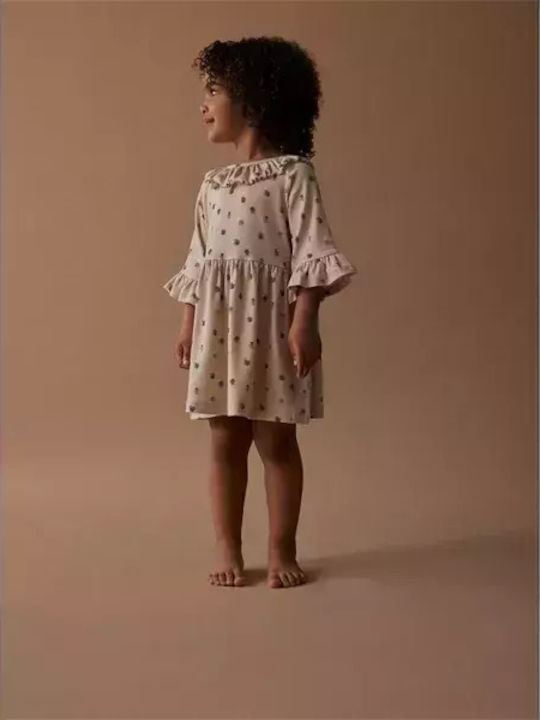 Girls Dress Short Sleeve with Accessories Flower