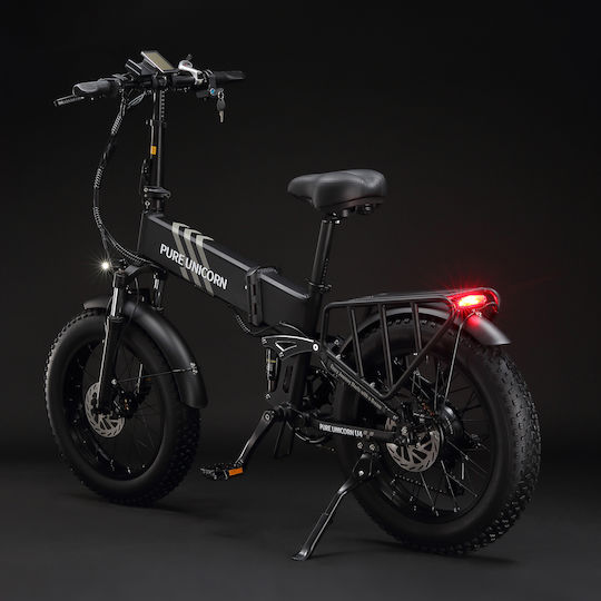 Pure Unicorn U4 Faltbares Elektrofahrrad 1000W 15Ah Fatbike Schwarz