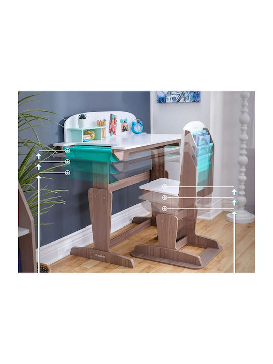 Kids Desk Brown 110x55.25x65cm