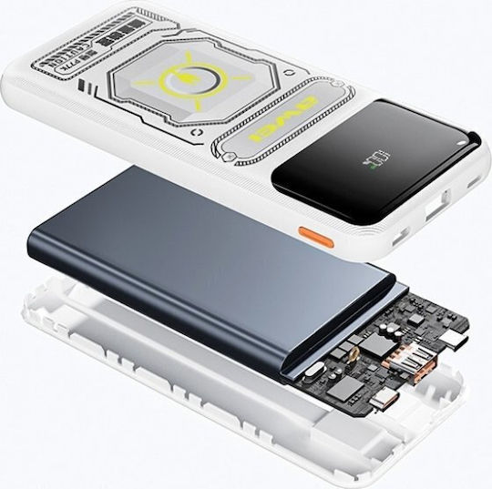Awei P77K Power Bank 12000mAh 22.5W με 2 Θύρες USB-A Μαύρο