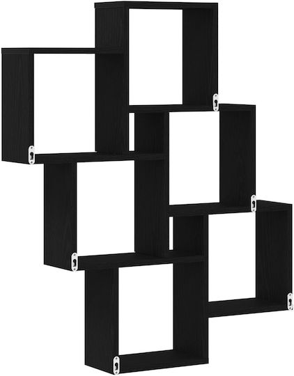Raft Negru Stejar 78x15x92 cm