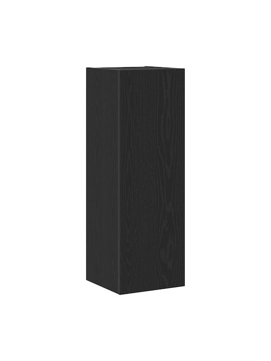 Wand Wohnzimmer Schrank aus Spanplatte Schwarze Eiche 30.5x30x90cm