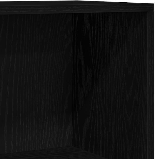 Βιβλιοθήκη Μαύρη Δρύινη 60x24x143εκ.