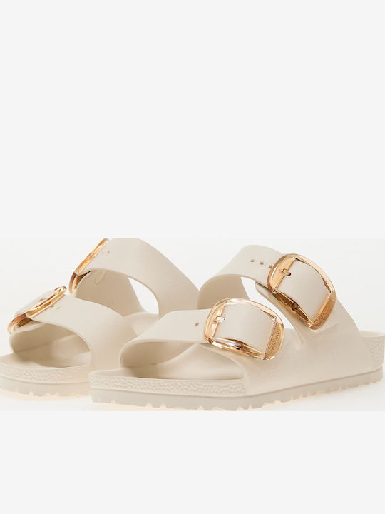 Arizona Big Buckle Flip Flops in Sandal Style in White Colour