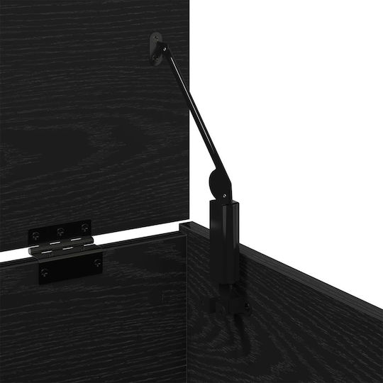 vidaXL Hölzernes Aufbewahrungsbox mit Deckel Schwarz 84x42x46cm 1Stück