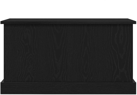 vidaXL Wooden Storage Box with Lid Black 70x40x38cm 1pcs
