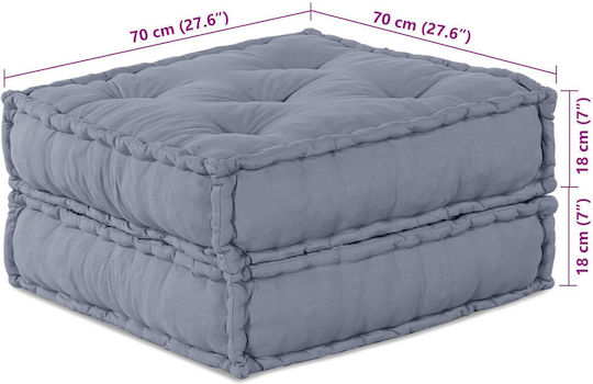 Bean Bag Chair Waterproof Grey 70x70x36cm