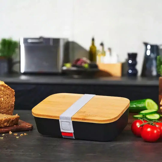 Gastroback Lunchbox Bamboo Schwarz Geeignet für die Mikrowelle 850ml 1Stück