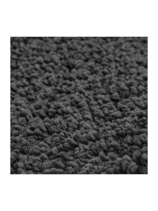vidaXL Non-Slip Bath Mats Set Microfiber 4019854 Dark Grey 2pcs