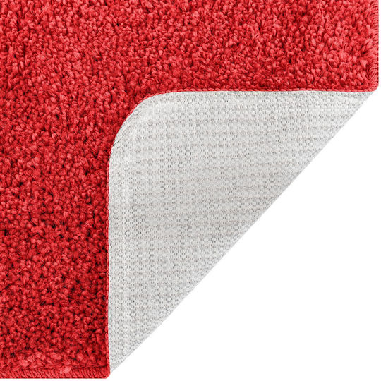 vidaXL Non-Slip Bath Mat Cotton 4019848 Red 70x120cm