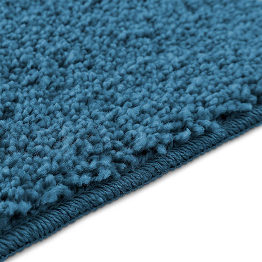 vidaXL Non-Slip Bath Mat Microfiber 4019833 Blue 50x80cm
