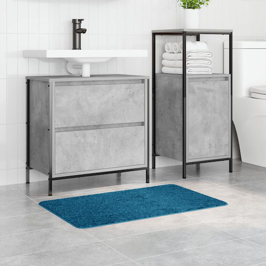 vidaXL Non-Slip Bath Mat Microfiber 4019833 Blue 50x80cm