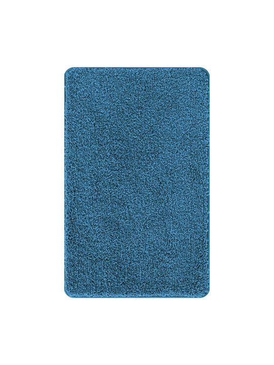 vidaXL Non-Slip Bath Mats Set Microfiber 4019863 Blue 2pcs
