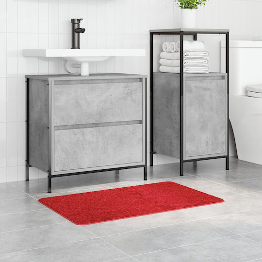 vidaXL Non-Slip Bath Mat Cotton 4019828 Red 50x80cm