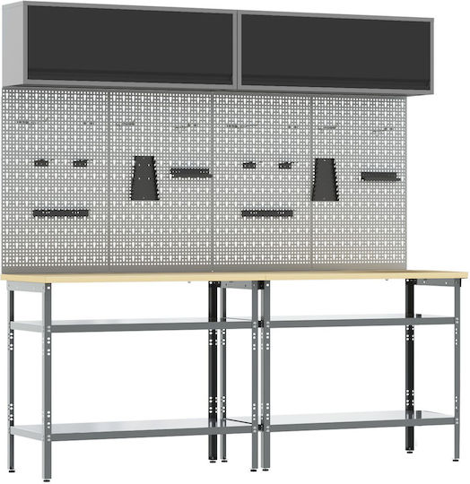 vidaXL Πάγκος Εργασίας 55x200x200cm 8τμχ 3321504