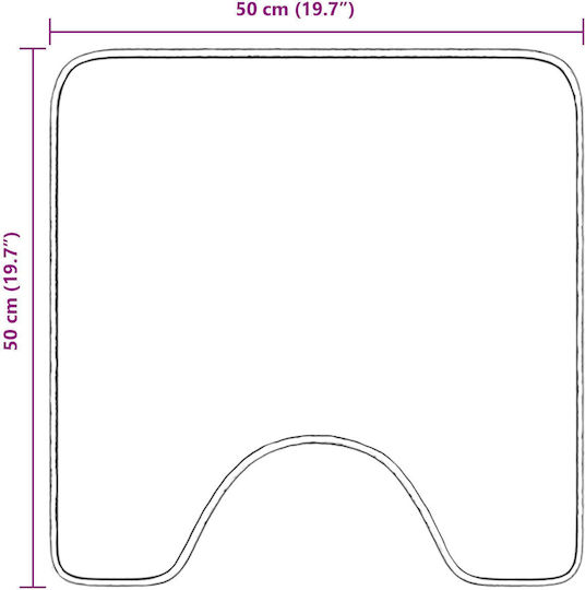 vidaXL Non-Slip Bath Mat Toilet 4019822 Purple 50x50cm