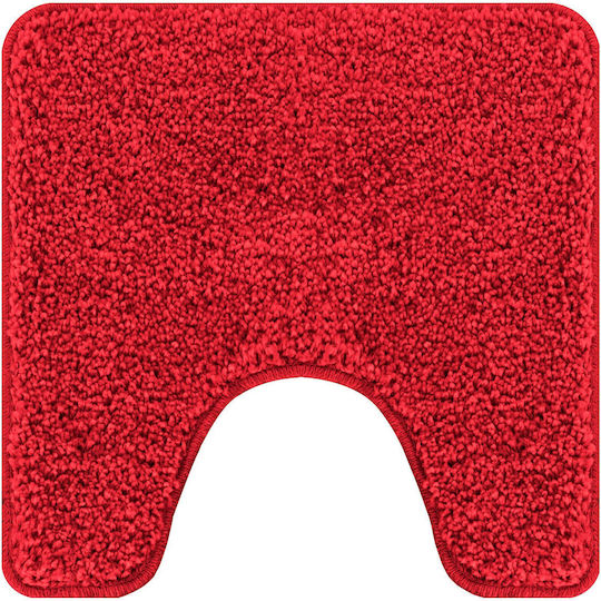 vidaXL Non-Slip Bath Mat Microfiber Toilet 4019818 Red 50x50cm