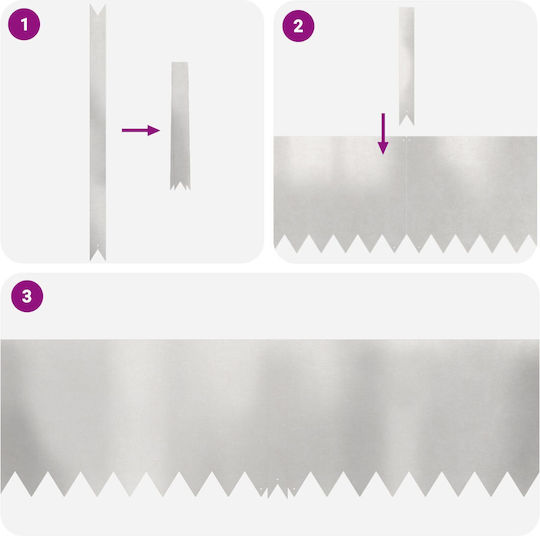vidaXL Metallgartenbordüre in Silber Farbe 1.0m x 30cm