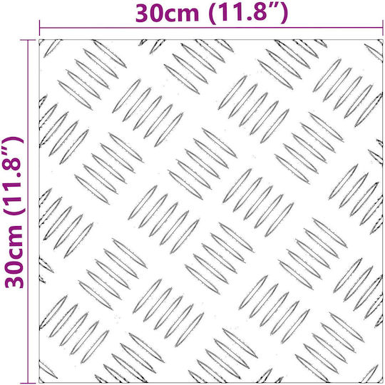 vidaXL Floor Material Aluminum for Steps 30x30cm 4pcs