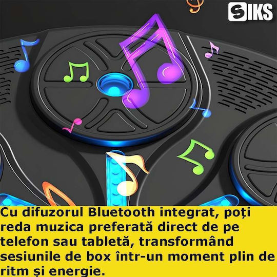 Dispozitiv de Box Inteligent Siks cu Iluminare Led Muzicală Afișaj Hd Lumină Rgb Difuzor Bluetooth Încorporat Funcții Inteligente Usb Copii Adulți Include Mănuși Negru