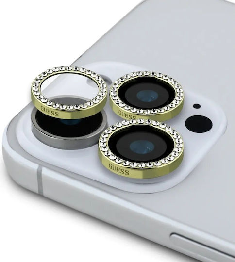 Guess Camera Protection Tempered Glass Gold for the iPhone 16 Pro Max