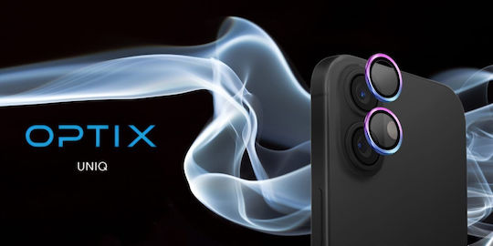 Uniq Optix Προστασία Κάμερας Tempered Glass Μαύρο για το iPhone 16, iPhone 16 Plus