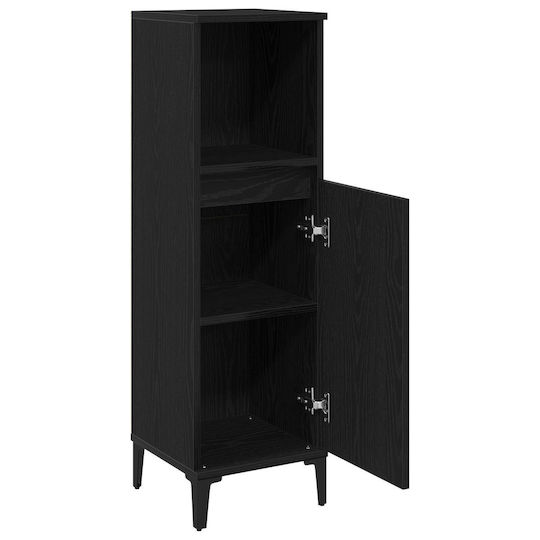 vidaXL Waschtisch ohne Waschbecken L30xB30xH100cm Black Oak