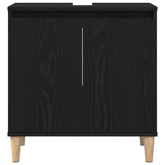 vidaXL Шкаф без Мивка Д58xШ33xВ60см Black Oak