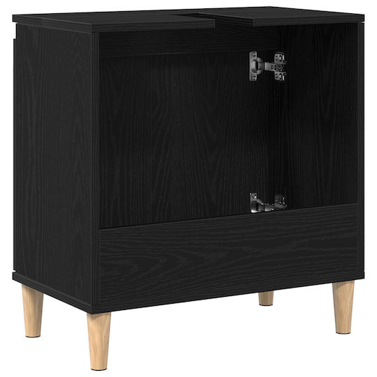 vidaXL Шкаф без Мивка Д58xШ33xВ60см Black Oak