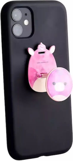 Lazerbuilt Squishmallows Lola Unicorn – Universal Phone Grip & Βάση Στήριξης Λούτρινη Υφή