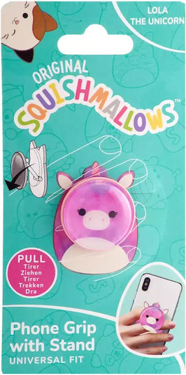 Lazerbuilt Squishmallows Lola Unicorn – Universal Phone Grip & Βάση Στήριξης Λούτρινη Υφή