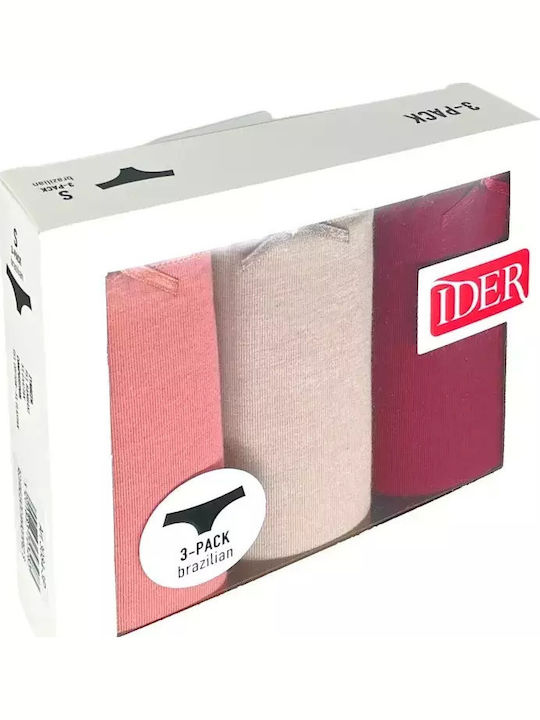Βαμβακερά Дамско Бразилско 3Pack Burgundy