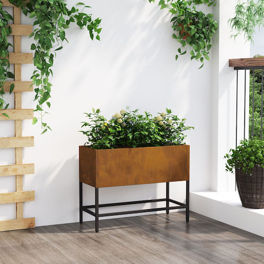 vidaXL Topf Metallisch Distressed Steel 60x26x45cm.