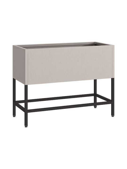 vidaXL Pot Metallic Distressed Steel 60x26x45cm.