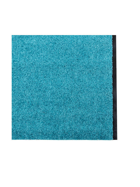 vidaXL Rutschfest Teppich Außenbereich Rechteckig Synthetisch,Polyester/Cotton/Leather Cyan