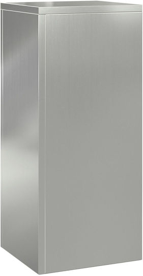 vidaXL Ανθοστήλες Μεταλλικές Γκρι 24x24x35εκ. 3τμχ