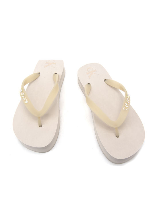 Frauen Flip Flops mit Plattform in Gray Farbe