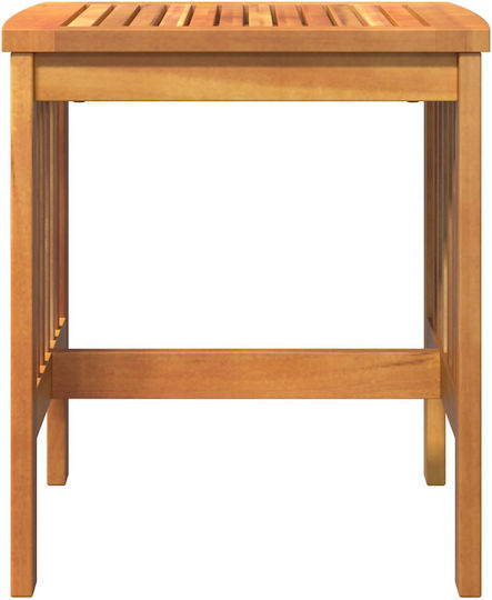 Sitting Room Table for Small Outdoor Spaces Made of Acacia Brown Acacia 45x45x50cm